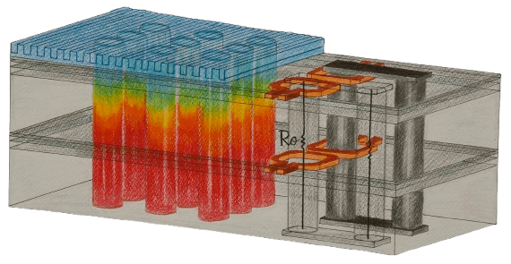 Technical diagram of vaccine box electronics